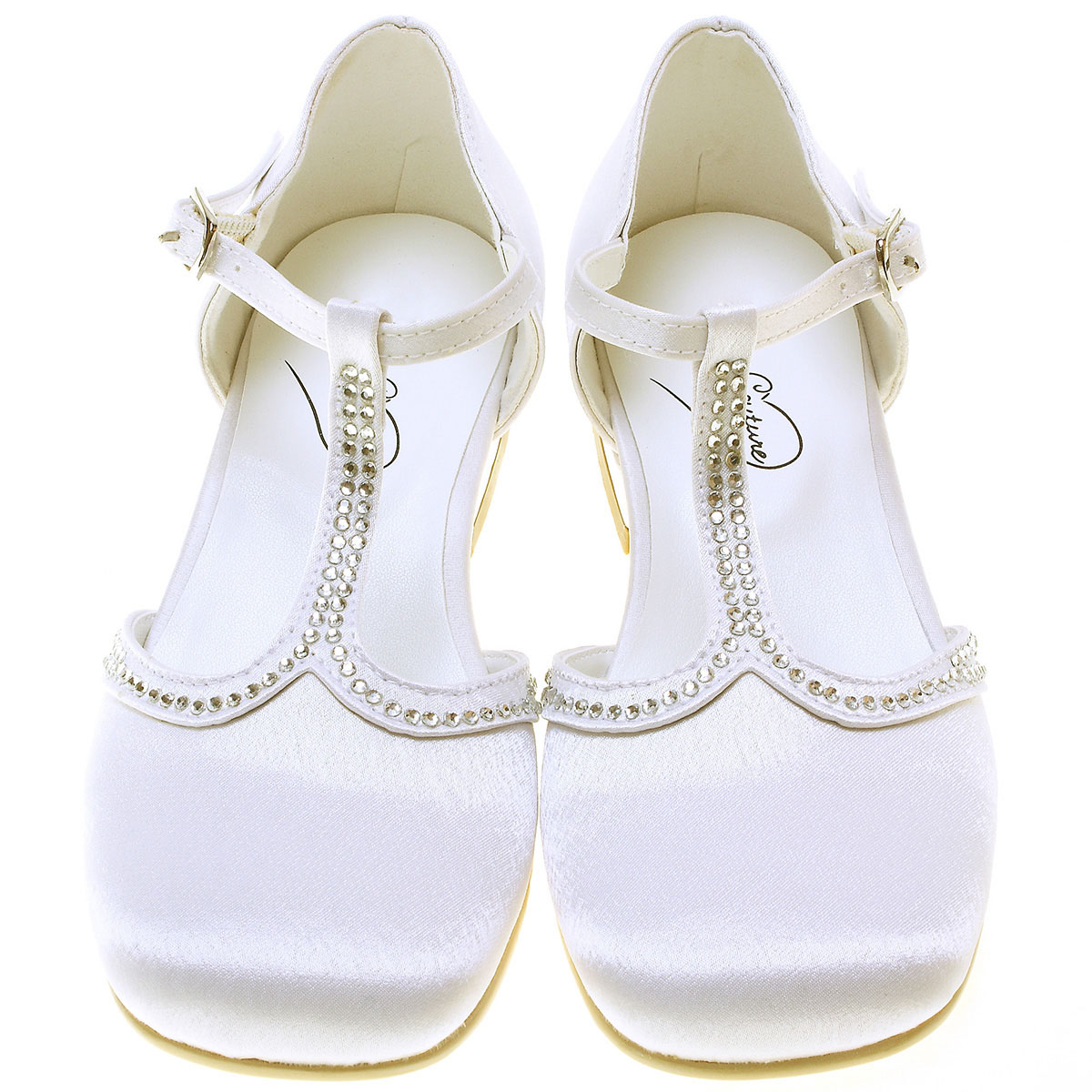 First Holy Communion Girls Shoes Diamantes Rim Cachet Kids
