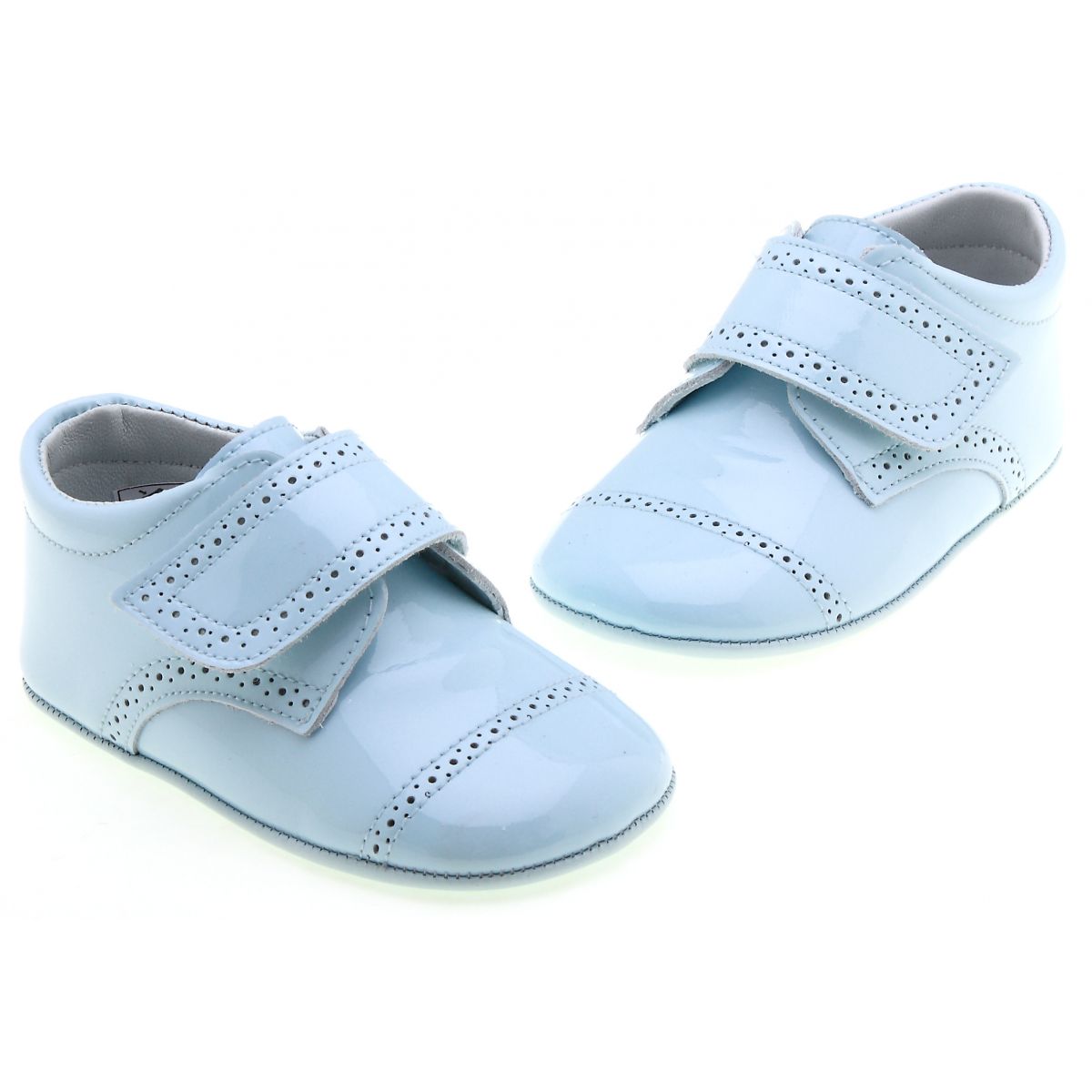 Baby Boys Blue Shoes leather patent shoes Cachet Kids