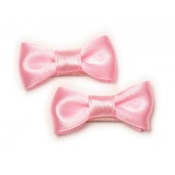 Pair of hair clips with bow in pink