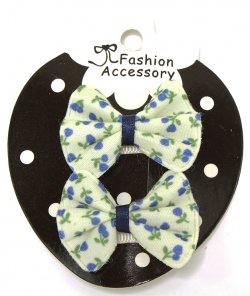Navy Floral Print Sheepies With Snap Clips For Baby With Little Or Fine Hairs