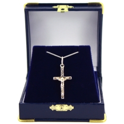 Communion Gift 3D Silver Crucifix Communion Necklace