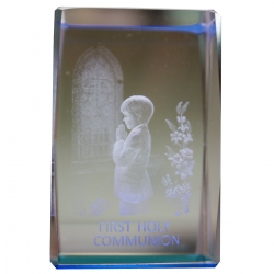 Boys First Holy Communion Gift Glass Paper Weight
