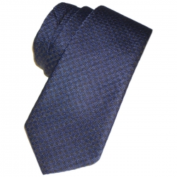 Boys tie in navy with small black squares