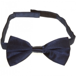 Boys navy bow tie velcro fastening
