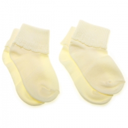 Sugar 2 pairs baby boys ivory socks