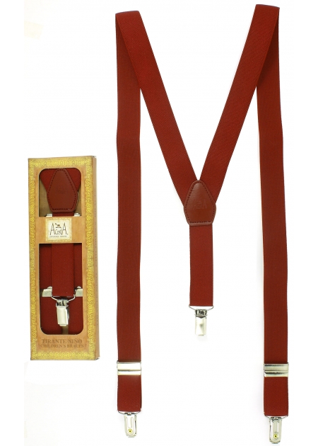 Made in Spain Childrens Burgundy Braces For 6 to 13 years