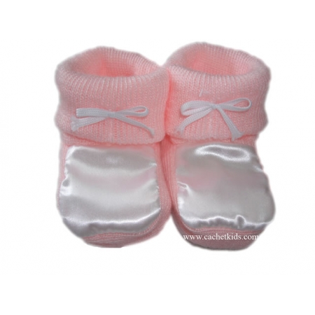 Baby White Bootees for Newborn Boys and Girls #4