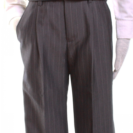 Boys grey pinstripe three piece suit #5