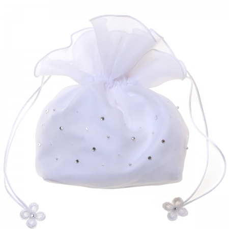 Communion Dolly Bag With Beads And Diamantes