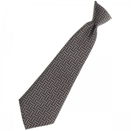 Baby boys tie in grey with black And grey stripes