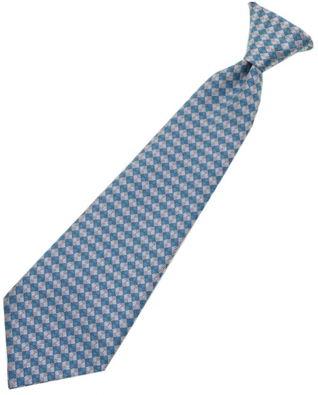 Up to 4 Years boys tie in blue And grey diamonds