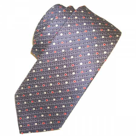 Boy tie grey with red circles
