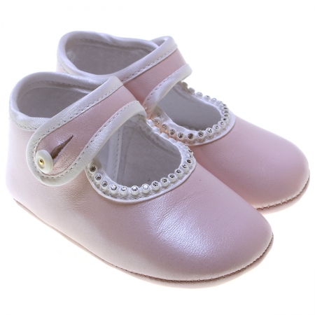Baby Girl Pink Leather Cuquito shoes