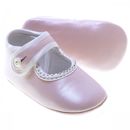 Baby Girl Pink Leather Cuquito shoes #2