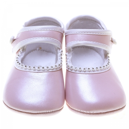 Baby Girl Pink Leather Cuquito shoes #3