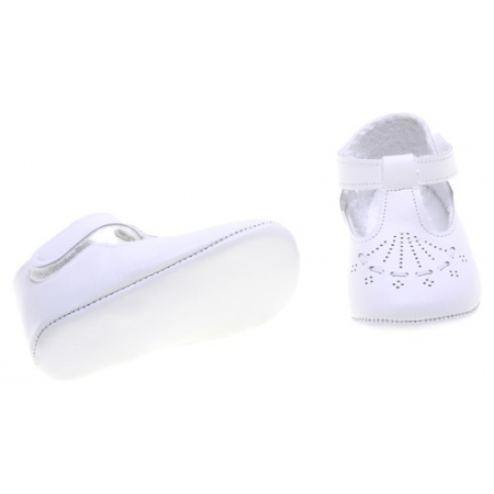 Baby Boys White Leather Shoes #2