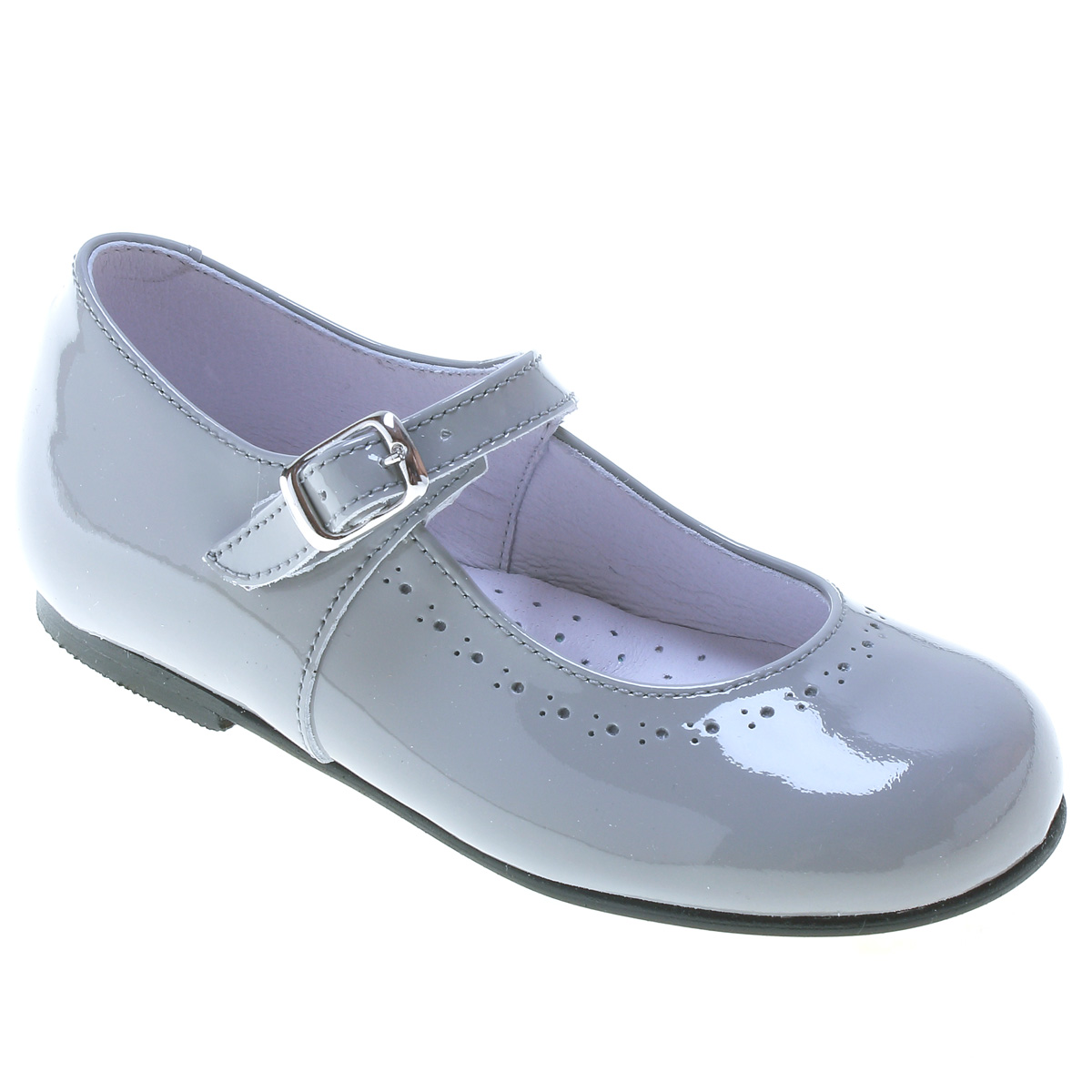 made in Poland Kornecki Grey Mary Jane Girls leather Shoes 