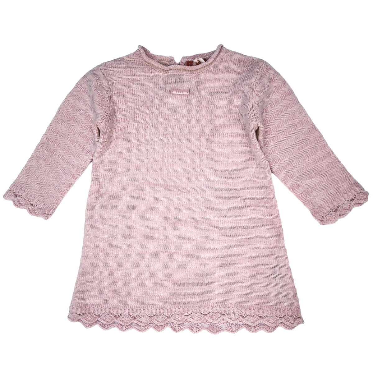 ELLE E92035 Baby Girls Pink Knitted Dress