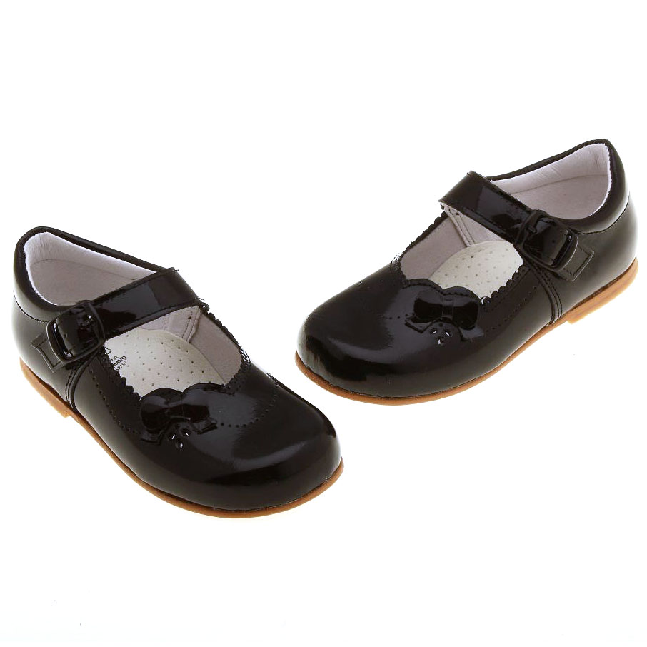 Baby Girls Black Shoes in Patent Leather | Cachet Kids