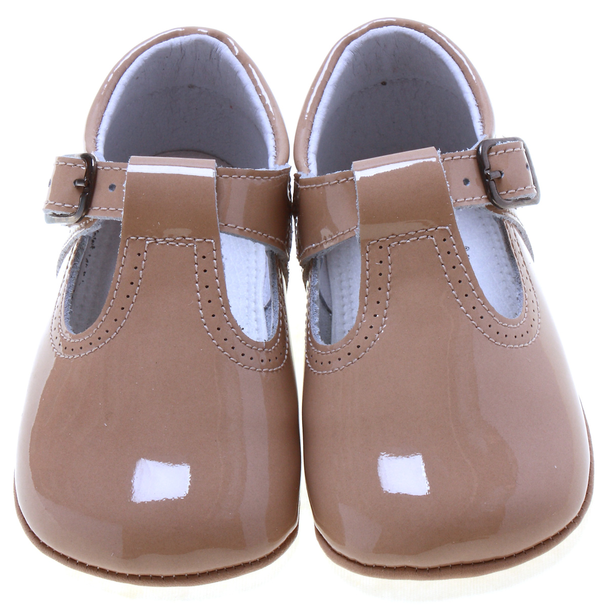 Baby TBar Shoes in Caramel Colour
