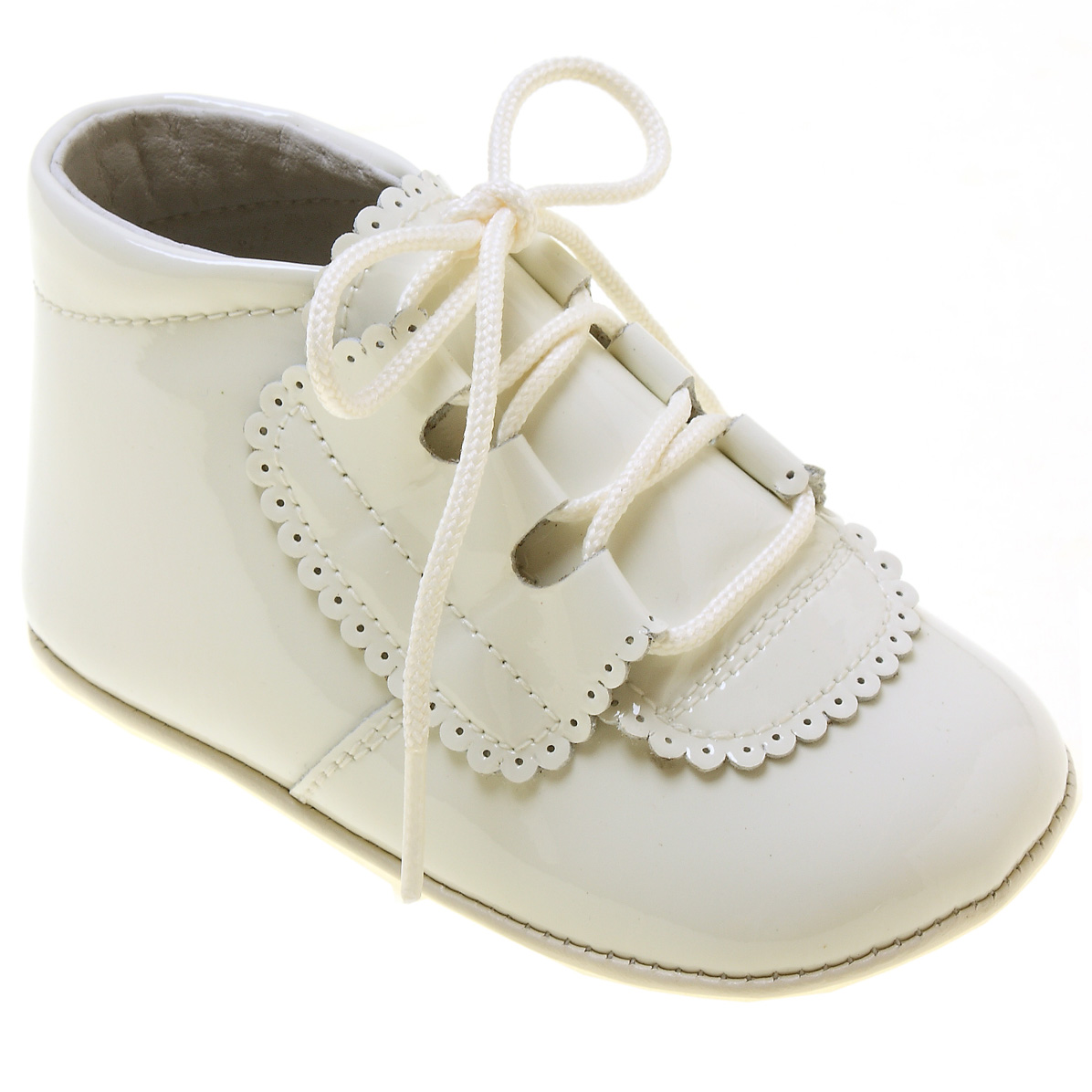BABY GIRLS CHRISTENING SHOES WHITE WEDDING SPECIAL OCCASION PATENT PRAM SHOES