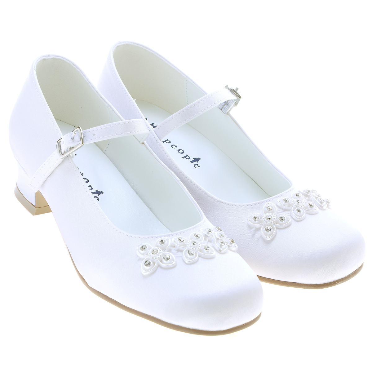 Little People Girls First Holy Communion Shoes In White