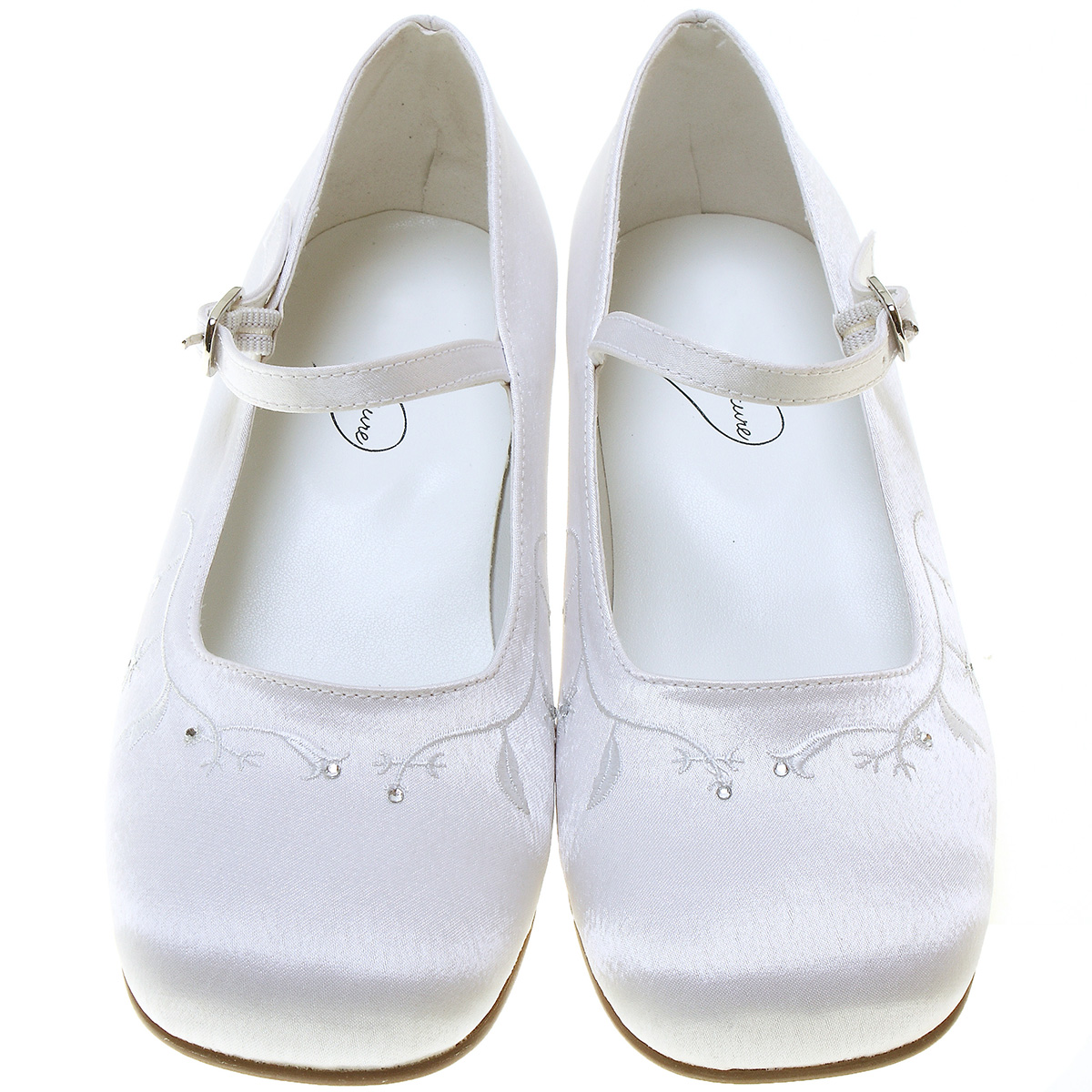 First Holy Communion Girls Shoes With Diamantes Cachet Kids