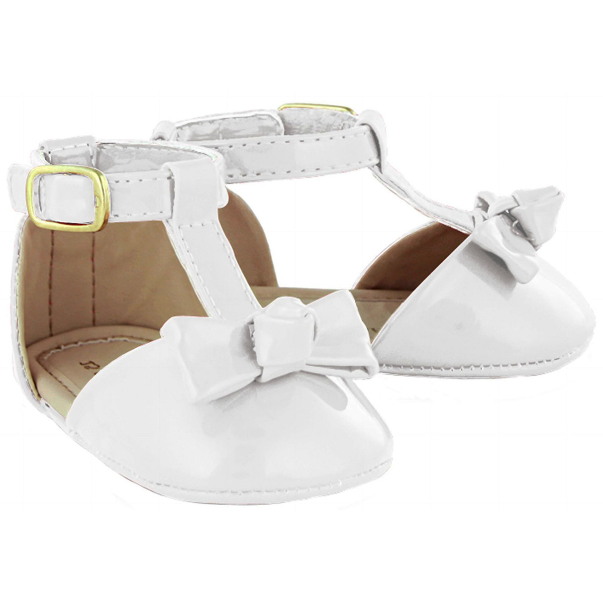 Baby Girls White Patent Sandals Shoes 