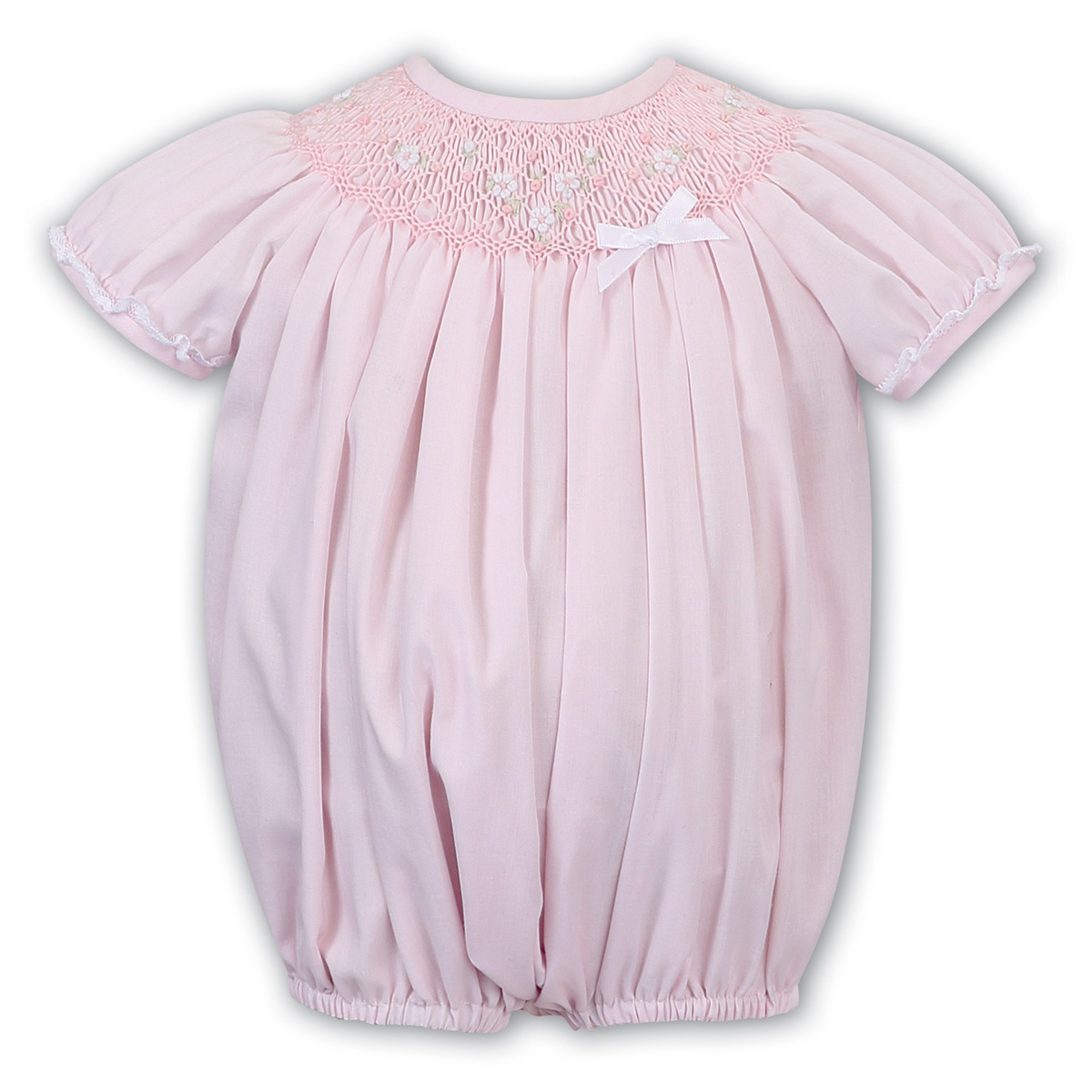 smocked bubble romper