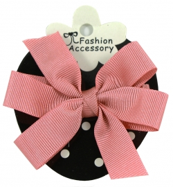 Boutique Hair Bow In Dusky Pink