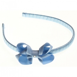 Blue bow Alice band