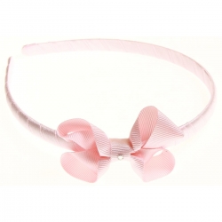 Pink bow Alice band