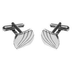 Boys Cufflinks Rectangle Wavy Line