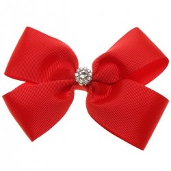 Large Red Bow With Glitter Diamantes