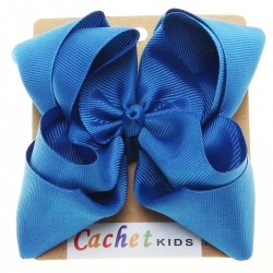 Large Azul Blue Colour Double Stacking Bow