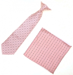 3 To 6 Years Boys Clip on Tie Pink Pattern