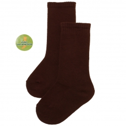 Dark Chocolate Brown Plain Knee High Baby And Toddler Socks