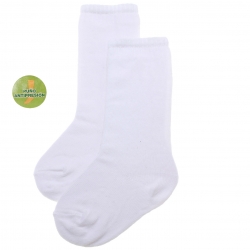 Plain Knee High White Socks