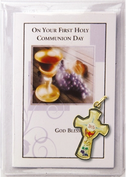 Communion Cross Pendant And Prayer Leaflet