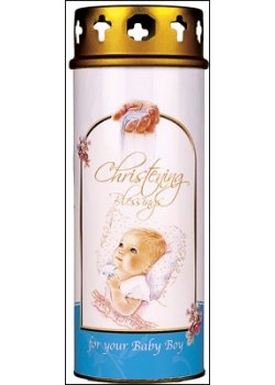 Christening Candles for Baby Boys