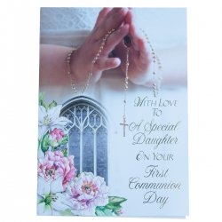 With Love To A Special Daughter On Your First Communion Day Card