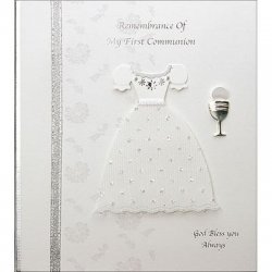 Girls Remembrance of My First Communion Keepsake Card