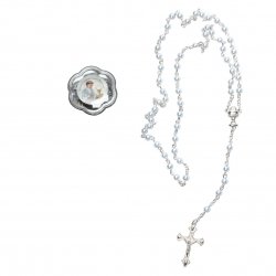Blue Rosary First Holy Communion Gift In A Clear Case