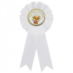 White First Holy Communion Rosette For Boys And Girls