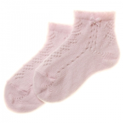 High Quality Spanish Baby Girls Pink Socks