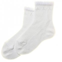 Soft And Warm High Quality Spanish Baby Boys White Socks