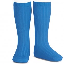 Royal Blue Knee High Ribbed Socks For Boys And Girls Spanish Socks From Condor