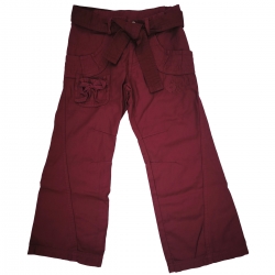 ELLE E14303 Girls Burgundy Trousers With Belt