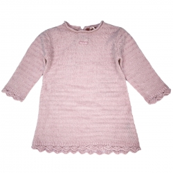 ELLE E92035 Baby Girls Pink Knitted Dress