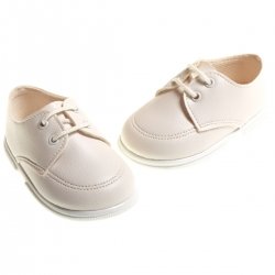 Lace up boys cream shoes for special occasions for baby boy upto 3 years